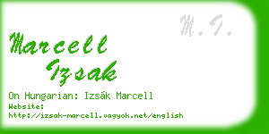 marcell izsak business card